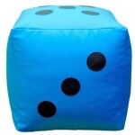 FRONTI Dětský taburet KOSTKA 40 cm - svetlemodrá + černá