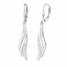 Stříbrné visací náušnice se zirkony Diane - stříbro 925/1000, Stříbrná