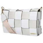 Nadčasová dámská koženková crossbody kabelka LB Melinda, bílá