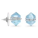 Emporial stříbrné náušnice GU-DR16863E-SILVER-AQUAMARINE
