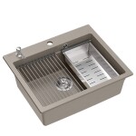 Quadron - Granitový dřez KURT 110 WORKSTATION BEIGE ZLE-09040