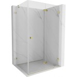 MEXEN/S - Lunar-F sprchový kout skládací dveře pravá 90 x 70, transparent, zlato 836-090-070-50-00-P