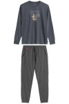 Pánské pyžamo 376 grey - Atlantic šedá XXL