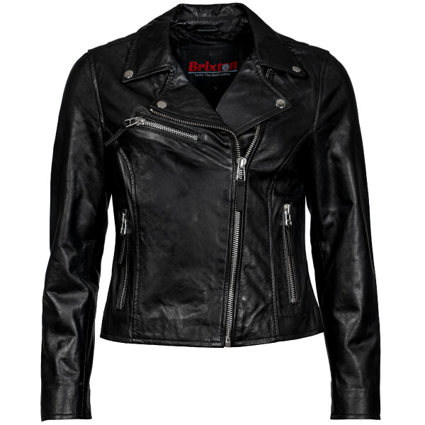 Dámská Kožená Bunda Křivák L03 Lizzy Clean Brixton Černá Velikost: 4XL