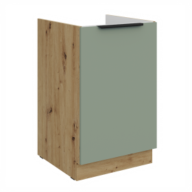Spodní skříňka pod dřez Aria 50 ZL 1F BB Barva korpusu: Dub artisan, Barva dvířek: SA - Aquamarine AFM