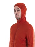 ICEBREAKER Mens Merino 200 Realfleece™ Descender LS Zip Hoodie, Molten/Ember/Cb velikost: M