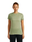 Dámské merino triko s krátkým rukávem ICEBREAKER Wmns 150 Tech Lite SS Tee Sparkling Stars, Lichen velikost: M