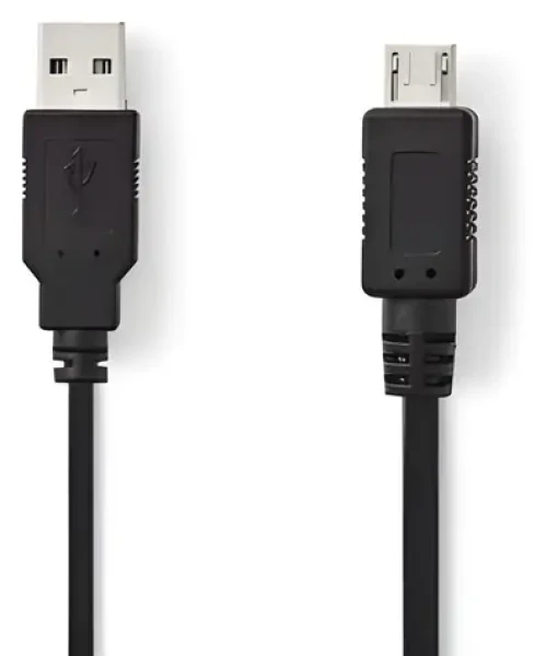 Nedis USB 2.0 kabel černá / Kabel USB / USB-A - Micro-A / 480 Mbps / 2 m (CCGP60400BK20)
