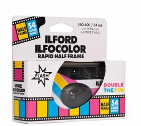 Ilford Ilfocolor Rapid H-Frame bílá / jednorázový fotoaparát / 54 barevných snímků / ISO 400 / blesk (2005216)