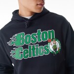New Era Pánská mikina Boston Celtics NBA Flame Print Oversized Hoodie Velikost: L