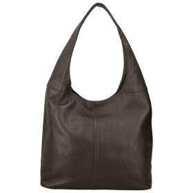 Stylová dámská kožená kabelka na rameno Hayley, tmavě hnědá