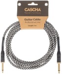 Cascha Professional Line Guitar Cable Straight Tweed Black 3 m