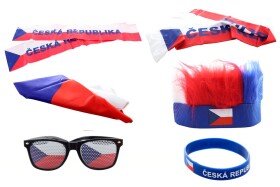Fandící set Česká republika s čelenkou, Wiky, W040286