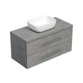 Koupelnová skříňka s krycí deskou SAT Cube Way 100x53x46 cm beton mat CUBE461003BESAT45 CUBE461003BESAT45