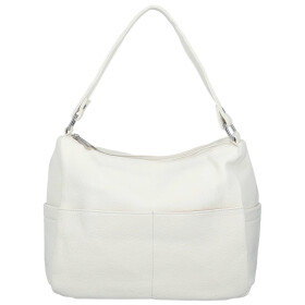 Stylová dámská koženková kabelka na rameno Irenea, bílá