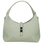 Trendy dámská koženková kabelka do ruky Lussy, zelená