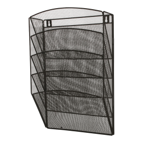 DONAU nástěnný odkladač Office Set, 315 x 440 x 120 mm, kov, černý