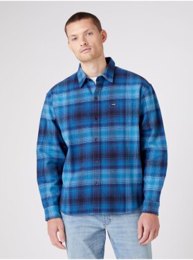 Modrá pánská vzorovaná košile Wrangler - Pánské