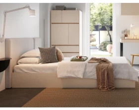 Postel Lucky 120x200 cm, béžová