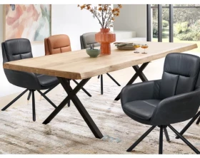 Jídelní stůl z dubového dřeva Chris X, 240x100 cm