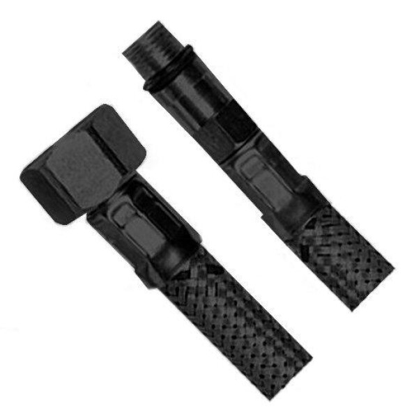 AQUALINE - Flexibilní nerezová hadice M10x3/8", 60cm, černá mat 33356B