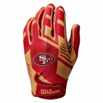 Dětské rukavice San Francisco 49ers NFL Wilson Youth Stretch-Fit Receivers