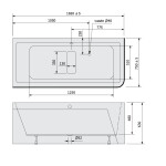 POLYSAN - MARLENE CURVE L MONOLITH obdélníková vana 165x75x63cm, bílá 72403MCL