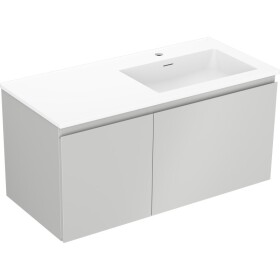 MEXEN/S - Orio koupelnová skříňka 100 cm s umyvadlem Otis pravá, 1S, 1D, šedá mat/bílá mat 91A13-10047-3-BBFF62-W18P01