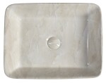 SAPHO - DALMA keramické umyvadlo na desku, 48x38 cm, marfil 527