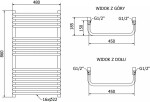 MEXEN/S - Apollo radiátor + topná tyč 860 x 450 mm, 600 W, černá W117-0860-450-2600-70