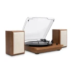 Victrola VM-135-OAK-INT hnědá / gramofon s reproduktory / 3 rychlostní / BT / 3.5mm jack / RCA (5060647651091)
