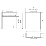 SAPHO LUCIE galerka LED osvětlením, 65x70x17cm, bílá LU065-0030