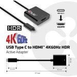 Renkforce RF-5234038 USB-C® / HDMI kabelový adaptér [1x USB-C® zástrčka - 1x HDMI zásuvka] černá stínění pletivem 0.15 m