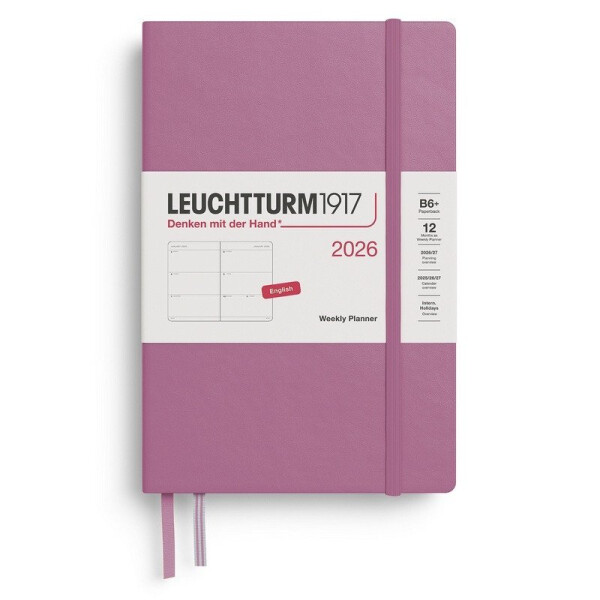 Weekly Planner 2026 Paperback (B6+) Dusty Rose