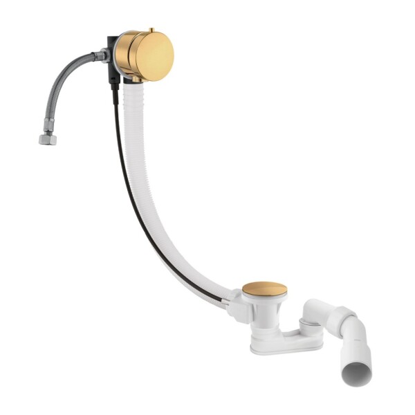 OMNIRES - CGS Sifon vanový automat komplet s napouštěním zlatá kartáčovaná /GLB/ TK132-PLUS-3.07+64-SGLB