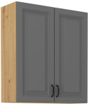 Horní skříňka Stilo 80 G-90 2F Barva korpusu: Dub artisan, Barva dvířek: Clay Grey
