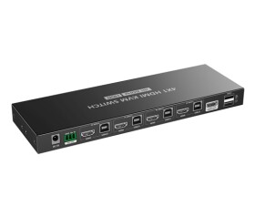 PREMIUMCORD HDMI switch, 4K@60Hz HDMI2.0 KVM 4:1, s dálkovým ovladačem