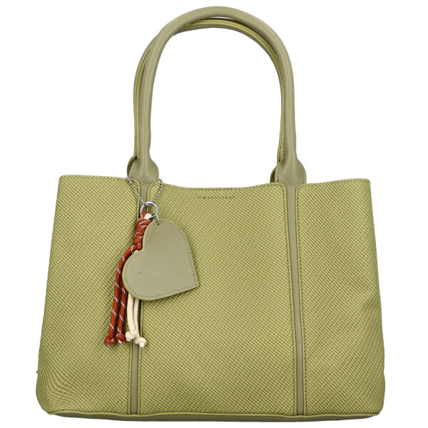 Módní dámská koženková kabelka do ruky Beatis, světle zelená