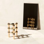 Stoff Nagel Designový svícen STOFF Nagel Solid Brass – set 3 ks, zlatá barva, kov