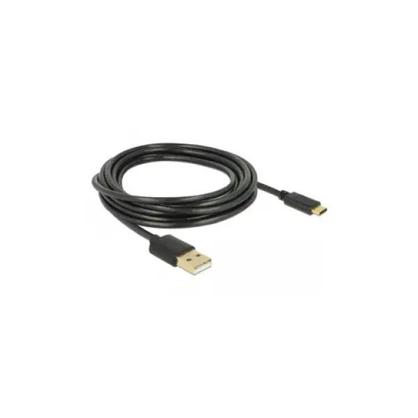 Delock USB-A (M) - USB-C (M) 3m černá / Kabel / USB 2.0 / 480 Mbit/s / max. 3 A (85209)