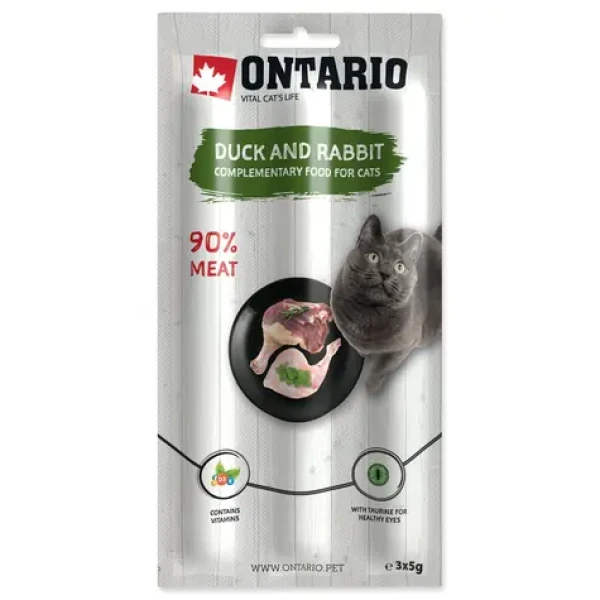 Ontario Stick for cat tyčinky kachna a králík 3x5g (213-5826)