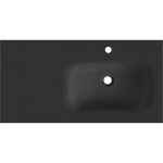 MEXEN - Vela umyvadlo zapuštěné do desky pravá 91 x 46,5, černá mat 25239071P