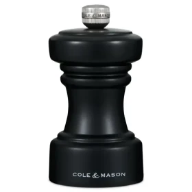 ColeMason Hoxton Mlýnek na sůl černá / výška 10,4 cm / bukové dřevo (H233060)