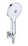 DURAVIT - Sprchy Set sprchové hlavice, držáku a hadice, 3 proudy, chrom/bílá UV0712001005