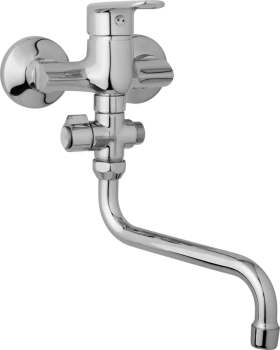 JB Sanitary Nástěnná umyvadlová a sprchová baterie FINERY, rozteč 100 mm, otočný přepínač, bez příslušenství, trubkové ramínko 200 mm F10 32 30