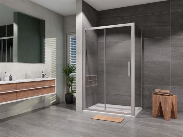 Lansanit Sprchový kout Paolo 1000x900, chrom/čiré sklo LAN03042/LAN05019