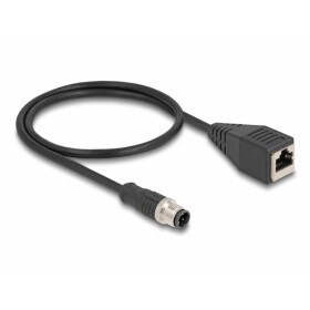 Delock 60067 RJ45 / M 12 Síťový adaptér S/FTP 0.50 m černá 1 ks