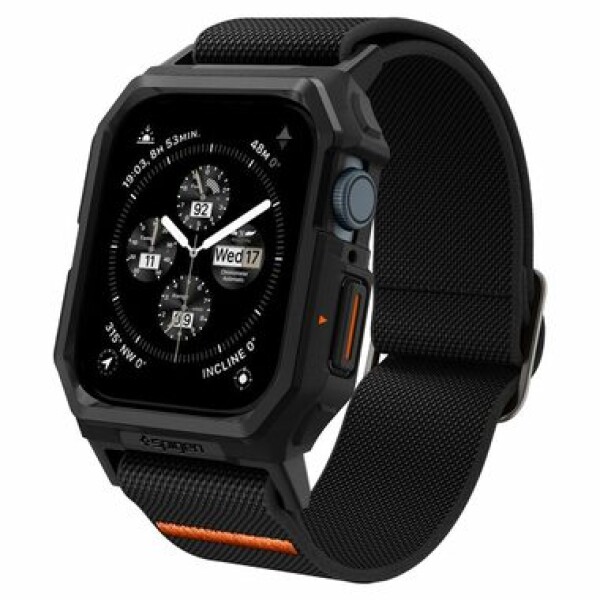 Spigen Lite Fit Pro ochranný kryt s řemínkem pro Apple Watch Series 45mm 44mm černá (ACS07103)