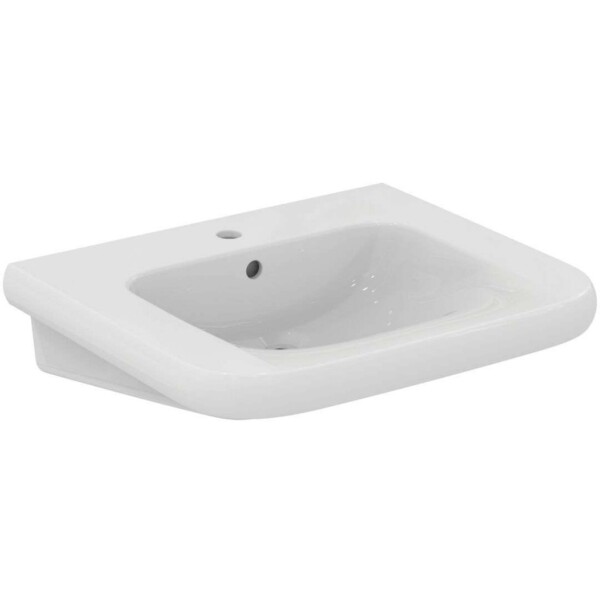IDEAL STANDARD - Contour 21+ Umyvadlo bezbariérové 65x56 cm, s přepadem, otvor pro baterii, SmartGuard+, bílá E3622HY