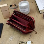 Dámská kožená lakovaná peněženka Gregorio Mainee, červená